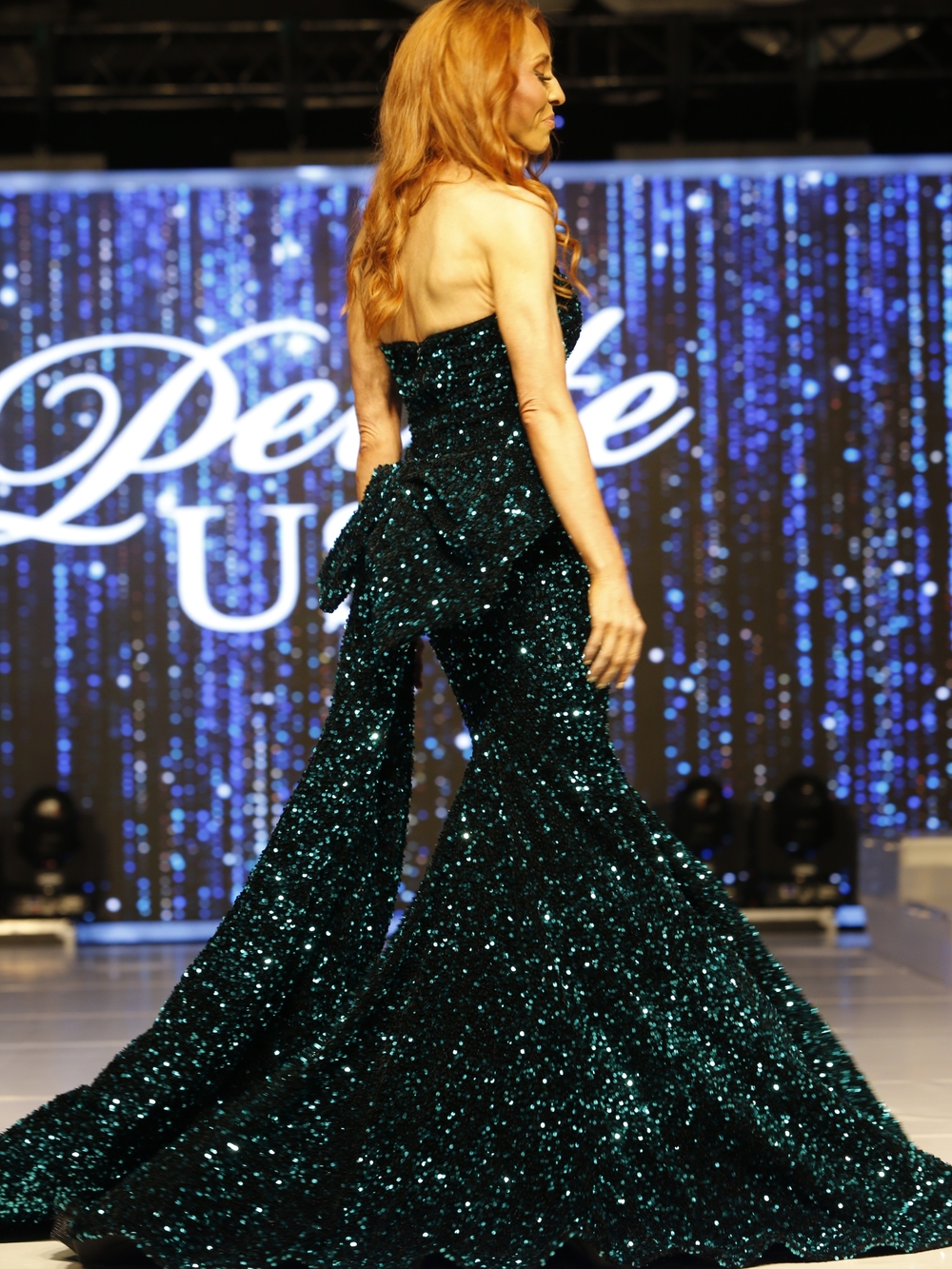 Strapless Emerald Sequin Mermaid Gown